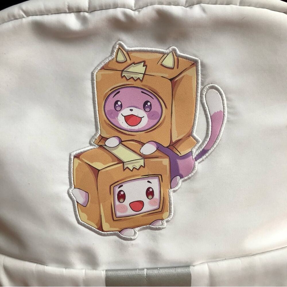 Lanky Box RARE boxy, foxy Merchandise UNISEX White authentic Backpack - Picture 3 of 10